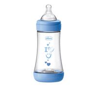 Chicco Biberon Neonato Perfect 5 Biberon Azzurro Flusso Medio 240 ml 2 Mesi+