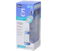 Chicco PERFECT 5 Biberon Anticolica 240 ml, Biberon Flusso Medio 2 Mesi + Bimbo