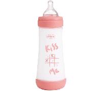 Chicco Biberon Perfect5 Anticolica 300 ml Flusso veloce 4 mesi Tettarella silicone Rosa