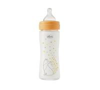 Chicco Biberon Perfect Easy Flusso Lento, con Tettarella Physio in Morbido Silicone e Finitura Soft Sense, Anticolica, Riduce Rigurgito e Irritabilità, Bottiglia in Vetro da 240ml, 0 Mesi+, Bambina