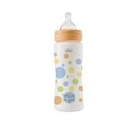 Chicco Biberon Perfect Easy Flusso Veloce, con Tettarella Physio in Morbido Silicone Soft Sense, Anticolica, Riduce Rigurgito e Irritabilità, Bottiglia in Plastica da 330ml, 4 Mesi+, Bambino
