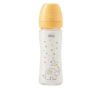 Chicco Perfect Easy Biberon Anti-Colica in Vetro 240ml Colore Giallo, 1 Pezzo