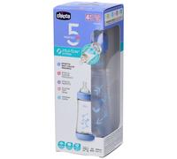 Chicco Perfect 5 - Biberon 4M+ Flusso Veloce Capacità 300ml Azzurro