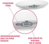CHICCO Bilancia Pesabambini Digitale Elettronica per Neonati Portata Massima 20 Kg colore Bianco - 5577