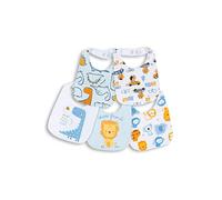Chicco Bimba 0-24 Set di 5 Bavaglie 100% Cotone NOS
