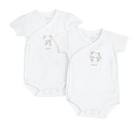 Chicco Body In Cotone, A Manica Corta, Apertura Frontale, Pigiamino per bambino e neonato Unisex - Bimbi 0-24, Bianco - 1M, 0 mesi