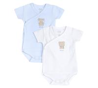 Chicco Body In Cotone, A Manica Corta, Apertura Frontale, Pigiamino per bambino e neonato Unisex - Bimbi 0-24, Azzurro - 1M, 0 mesi