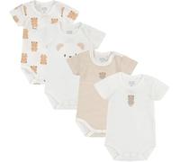 Chicco, Body Neonato e Neonata, Set di 4 Body con Maniche Corte in 100% Cotone, Unisex Bambino e Bambina 0-24 Mesi, Designed in Italy