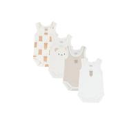 Chicco, Body Neonato e Neonata, Set di 4 Body Senza Maniche, in 100% Cotone, con Comoda Apertura, Abbigliamento Neonato 0-3 Mesi, Idee Regalo Nascita