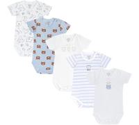 Chicco, Body Neonato e Neonata, Set di 5 Body a Maniche Corte 100% Cotone, Unisex Bambino e Bambina 0-24 Mesi, Designed in Italy