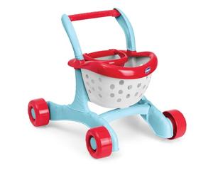 Chicco Carrello Primi Passi 2in1, Robusto con Ruote, Primi Passi per Bambini, Gioco di Ruolo Spesa e Forme, con Sedile per Bambola, Gioco Creativo, Include 3 Frutti, Giochi Primi Passi, 9-24 Mesi