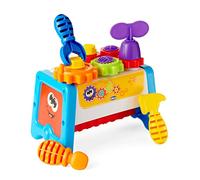 Chicco Cassetta degli Attrezzi 2 in 1, Banco da Lavoro per Bambini con Attrezzi Giocattolo, Gioco STEM con 15 Pezzi tra cui Martello, Cacciavite e Chiave Inglese - 1 - 3 Anni