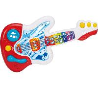 Chicco La mia prima chitarra, chitarra elettronica interattiva per imparare strumenti e note musicali, giocattolo educativo evolutivo, 3 modalità di gioco, +90 suoni e melodie, per bambini da 9 mesi a