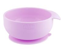Chicco Ciotola in Silicone per Alimenti Semiliquidi Colore Rosa, 1 Pezzo