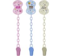 Clip Chicco Con Catenella Bee Happy Azzurro