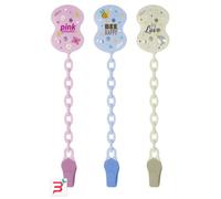 Clip Chicco Con Catenella Bee Happy Azzurro
