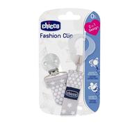 Chicco Clip con Nastro per Succhietto Ciuccio Colore Grigio