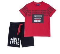 Chicco Completo 2 Pezzi T-Shirt E Pantaloncini, Bambini e ragazzi, Rosso (2), 4 anni