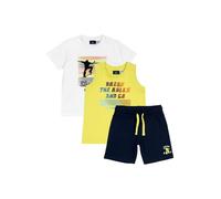 Chicco, Completo Bambino, Set con T-shirt, Pantaloncino e Canottiera Abbinati, in 100% Cotone, Ottimi per la Primavera e l'Estate, Abbigliamento Bambini e Ragazzi