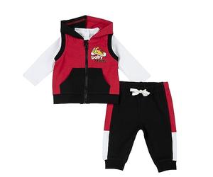 Chicco, Completo con felpa zip con cerniera e pantalone per neonato, Multicolore, 6 mesi