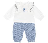 Chicco Completo con T-shirt e Pantaloni Bimba 0-24 in morbido tessuto e impreziosito da un grazioso colletto 261