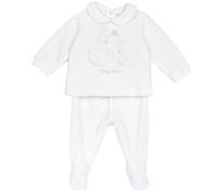 Chicco, Completo Neonata con Maglietta e Ghettine, in Morbida Ciniglia, Abbigliamento Bambina 0-24 Mesi, Designed in Italy