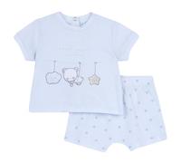Chicco, Completo Neonata con T-shirt e Pantaloncini Corti, con Apertura sulla Schiena con Bottoncini, con Grafiche Moderne e alla Moda, in Cotone, Lavabile in Lavatrice, 0-24 Mesi, Designed in Italy