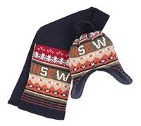 Chicco Composto da Cuffietta E Sciarpa Beanie - Set per bambini, taglia (12-15 mesi), Blu, 12 mesi