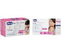Chicco Coppette Assorbilatte Antibatteriche 60 Dischetti + Assorbenti Post Parto in Cotone 10 Pezzi