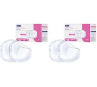 Chicco Coppette Assorbilatte Giorno e Notte, con Antibatterico, Ultra-Assorbenti, Morbide e Traspiranti, con Striscia Adesiva per Fissare le Coppette in Posizione, Design Discreto, 60 Pezzi, Bianco