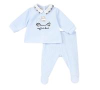 Chicco Coprifasce E Ghettina In Ciniglia, Pigiamino per bambino e neonato Bimbo 0-24, Azzurro (1), 3 mesi