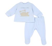 Chicco Coprifasce E Ghettina In Ciniglia, Pigiamino per bambino e neonato Bimbo 0-24, Azzurro (2) - 1M, 0 mesi