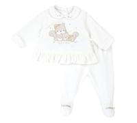 Chicco Coprifasce E Ghettina In Ciniglia, Pigiamino per bambino e neonato Unisex - Bimbi 0-24, Bianco (1), 6 mesi
