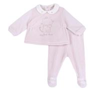 Chicco Coprifasce E Ghettina In Ciniglia, Pigiamino per bambino e neonato Unisex - Bimbi 0-24, Rosa (1), 3 mesi