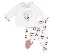 Chicco Coprifasce E Ghettina in Cotone, Bimba 0-24, Rosso, 3 Mesi