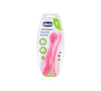 Chicco Cucchiaio Morbido in Silicone 6m+Bi-Pack Rosa