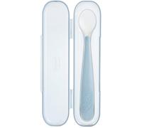 Chicco Cucchiaio In Silicone Morbido Per Svezzamento 6m+ Con Pratica Custodia Da Viaggio Punta Flessibile Salva-gengive E Manico Lungo Ergonomico 0% Bpa Ideale Fuori Casa