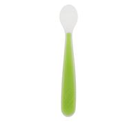 Chicco Cucchiaio in Silicone Per Bambini, Morbido Silicone, Punta Flessibile, Impugnatura Lunga ed Ergonomica, Cucchiaino Per Bambini, Cucchio Svezzamento, 6 Mesi+, Verde