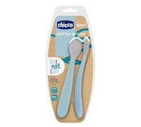 Chicco Cucchiaio Morbido in Silicone 6m+Bi-Pack Azzurro