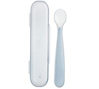 Chicco cucchiaio silicone con case grigio 6 mesi+