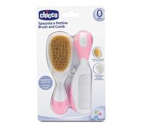 Chicco Cura dei Capelli Spazzola e Pettine Rosa 2 pz Monocromatico