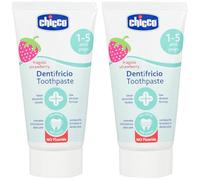 CHICCO Dentifricio Fragola Bambini 12 mesi (Confezione da 2)