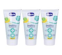 Chicco Dentifricio Mela-Banana 6-24 Mesi con Fluoro 3x50 ml