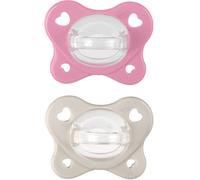 Chicco Gommotto Dual Soft, Ciuccio in Silicone 6-16 Mesi, Bicolore, Set di Gommotti con Doppia Morbidezza, Supportano la Respirazione e Favoriscono il Corretto Sviluppo della Bocca, 2 Pezzi, Bimba