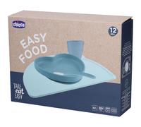 Chicco Easy Food Set Pappa Silicone Azzurro 12M+ 1 pz Set