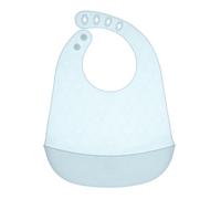Chicco easy roll bib bavaglino in silicone con tasca azzurro