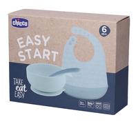 Chicco Easy Start Set Pappa Silicone Azzurro 6M+ 1 pz Set