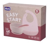Chicco Easy Start Set Pappa Silicone Rosa 6M+ 1 pz Set
