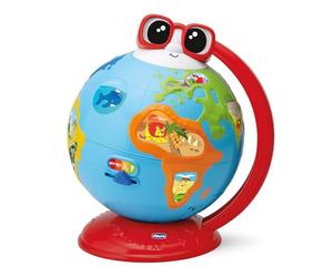 Chicco Edu Globe, Mappamonto Educativo Parlante per Imparare la Geografia e Sviluppare Logica, Sequenze, Spazialità e Memoria, +300 Frasi, Quiz e Canzoni, Metodo Montessori, Giochi Bambini 2-6 Anni