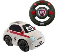 Chicco Fiat 500 Sport Macchina Telecomandata per Bambini, Auto Telecomandata con Volante Radiocomando Intuitivo, Macchina Radiocomandata con Suono del Clacson, Bianca - Giochi per Bambini 2-6 Anni